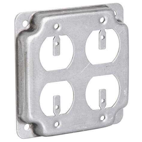 hubbell raco 2-gang square metal electrical box cover|raco recessed electrical box.